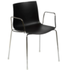 Stuhl Catifa 46 mit Armlehne schwarz
