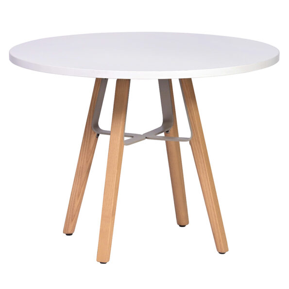 LIU Side Tables, Round, white