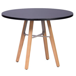 LIU Side Tables, Round, black