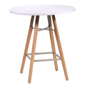 LIU Seating Tables, Round, white