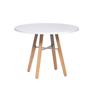 LIU Side Tables, Round, white