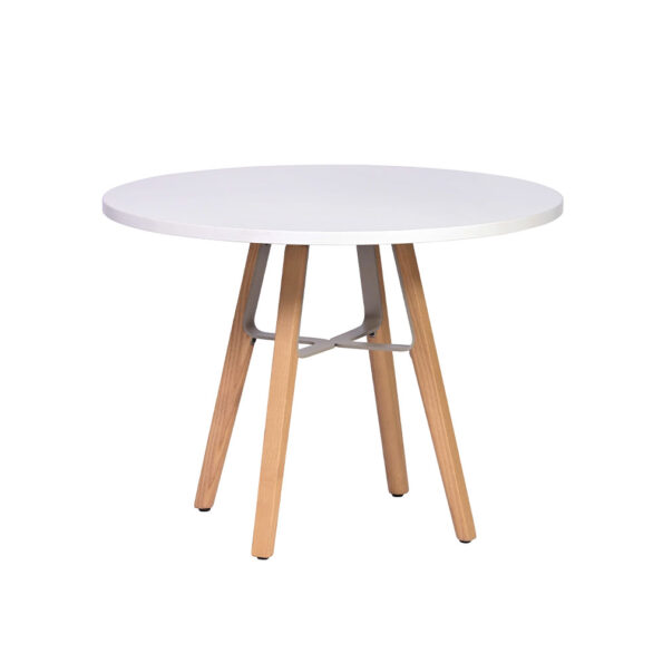 LIU Side Tables, Round, white