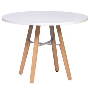 LIU Side Tables, Round, white