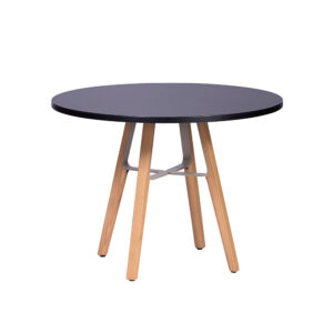 LIU Side Tables, Round, black