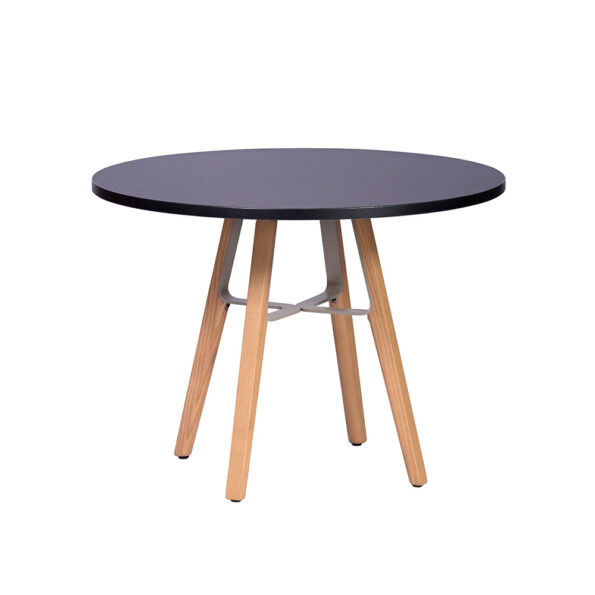 LIU Side Tables, Round, black