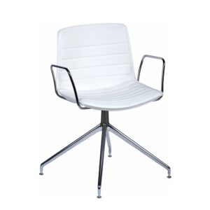 Catifa 46 Meeting Leather with armrest, white