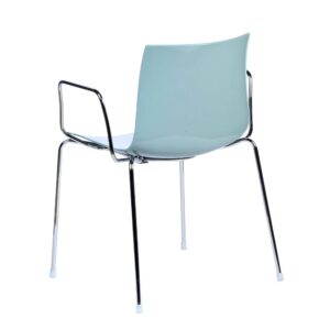 Catifa 46 with armrests, white-turquoise