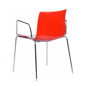 Catifa 46 with armrests, white-red