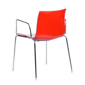 Catifa 46 with armrests, white-red