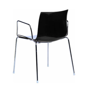Catifa 46 with armrests, white-black