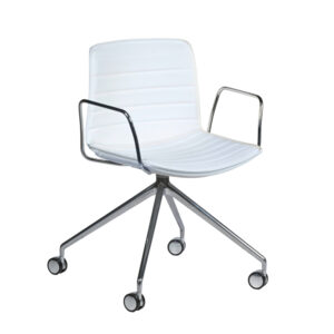Catifa 46 Office with Armrest, Leather white Catifa 46 Office with Armrest, Leather white