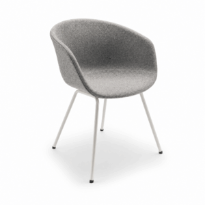 About a Chair Sled Base White, Fabric Seat About a Chair Sled Base White, Fabric Seat