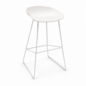 About a Stool Sled Base White, Seat White About a Stool Sled Base White, Seat White