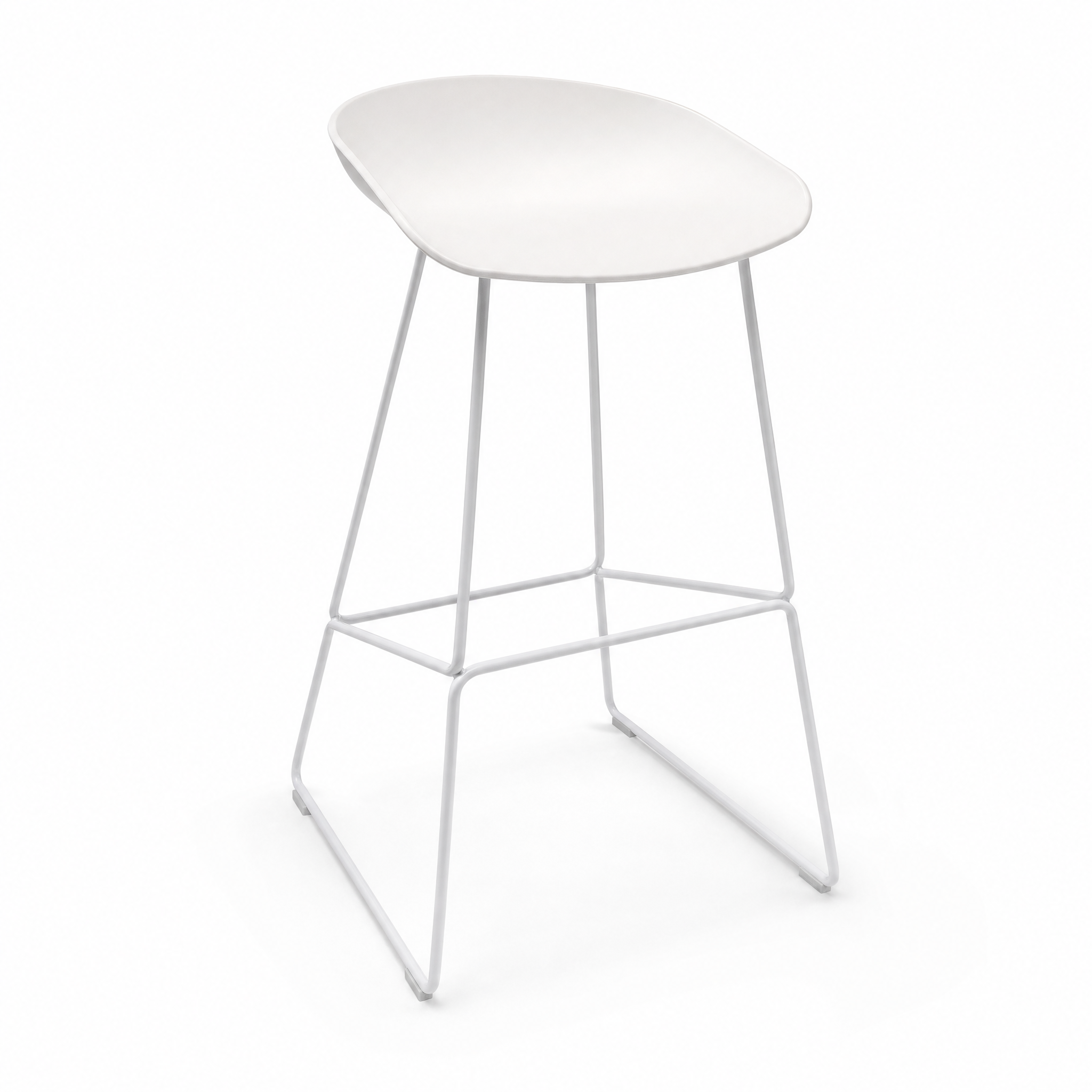 About a Stool Sled Base White, Seat White About a Stool Sled Base White, Seat White