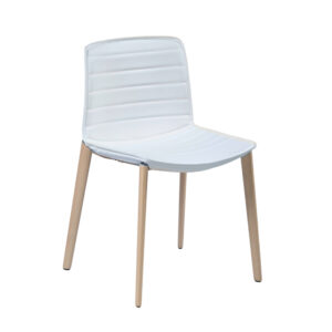 Catifa 46 Wood, Leder weiß